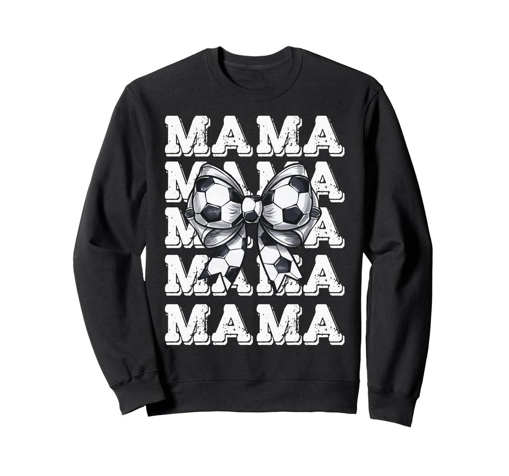 Coquette Soccer Bow Mama Sister Sweatshirt - Trendy Graphic for Adults - T-Shirt, Sweatshirt, Hoodie