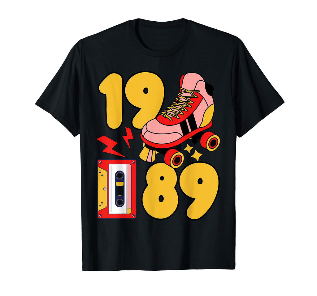 80S Vibes Mixed Tapes Roller Skates T-Shirt - Custom Art Print for Adults - T-Shirt, Sweatshirt, Hoodie