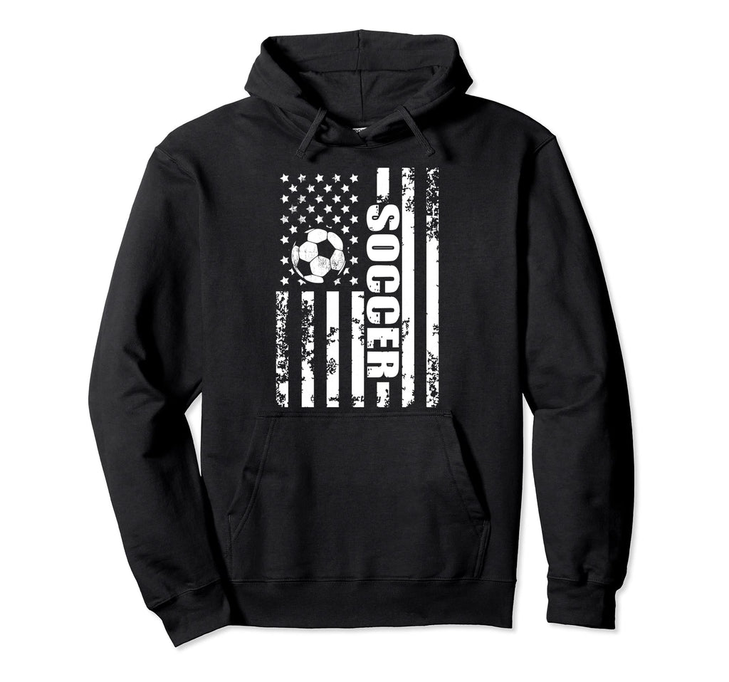 Us American Flag Soccer Patriotic Soccer Hoodie - Minimalist Print Unisex - T-Shirt, Sweatshirt, Hoodie