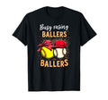 Busy Raising Ballers Softball Baseball T-Shirt - Trendy Graphic for Adults - T-Shirt, Sweatshirt, Hoodie