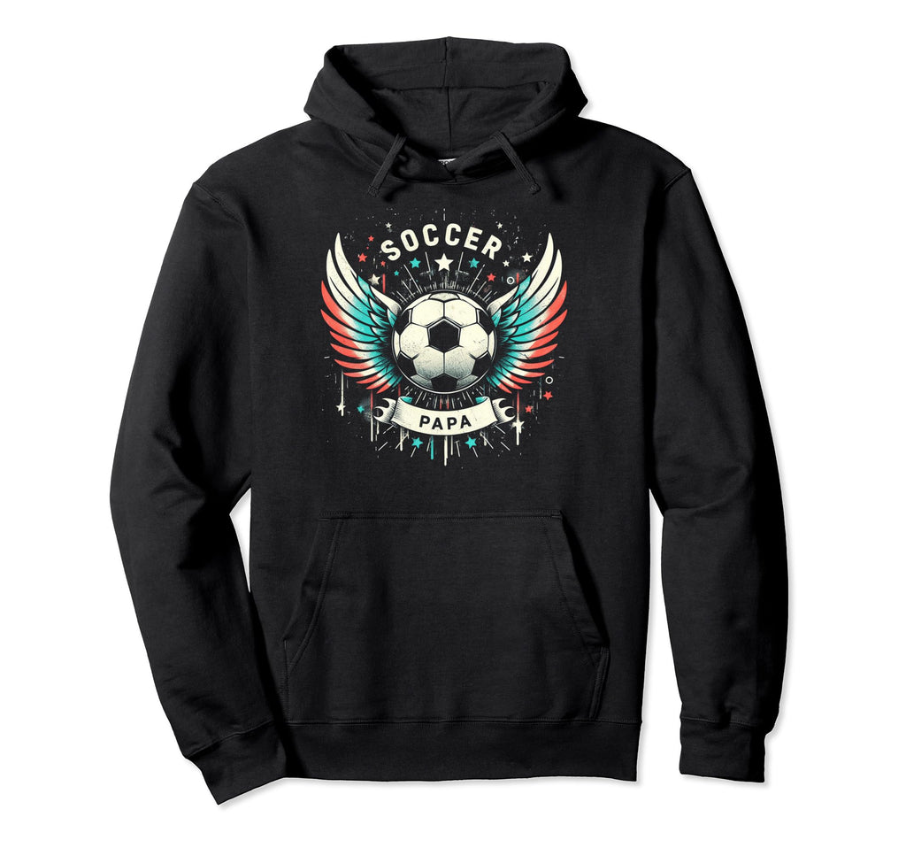 Soccer Papa Family Matching Dad Hoodie - Aesthetic Graphic for Adults - T-Shirt, Sweatshirt, Hoodie