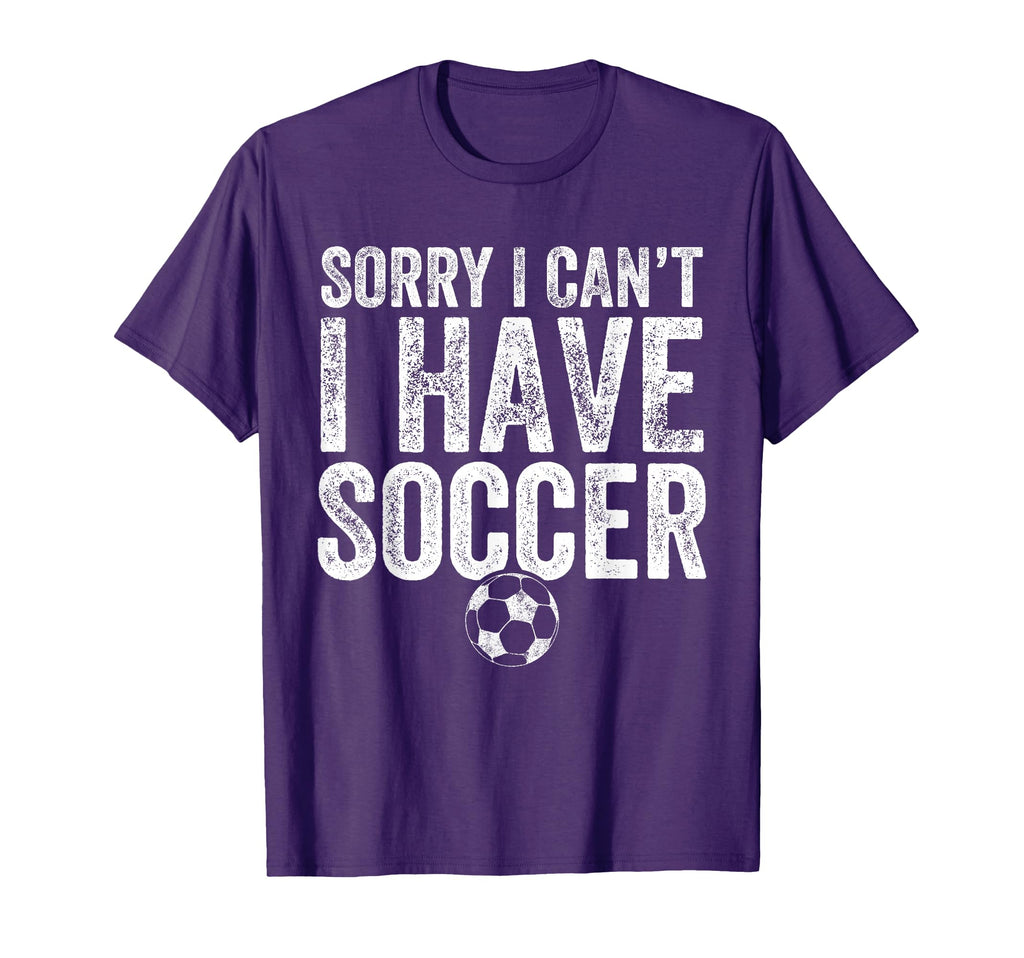 Sorry I Cant I Have Soccer Soccer T-Shirt - Minimalist Print for Adults - T-Shirt, Sweatshirt, Hoodie