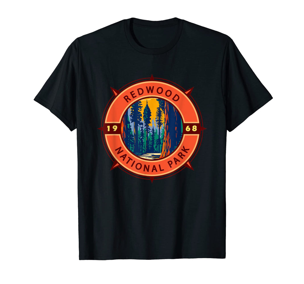 Redwood National Park Compass Emblem T-Shirt - Trendy Graphic for Adults - T-Shirt, Sweatshirt, Hoodie