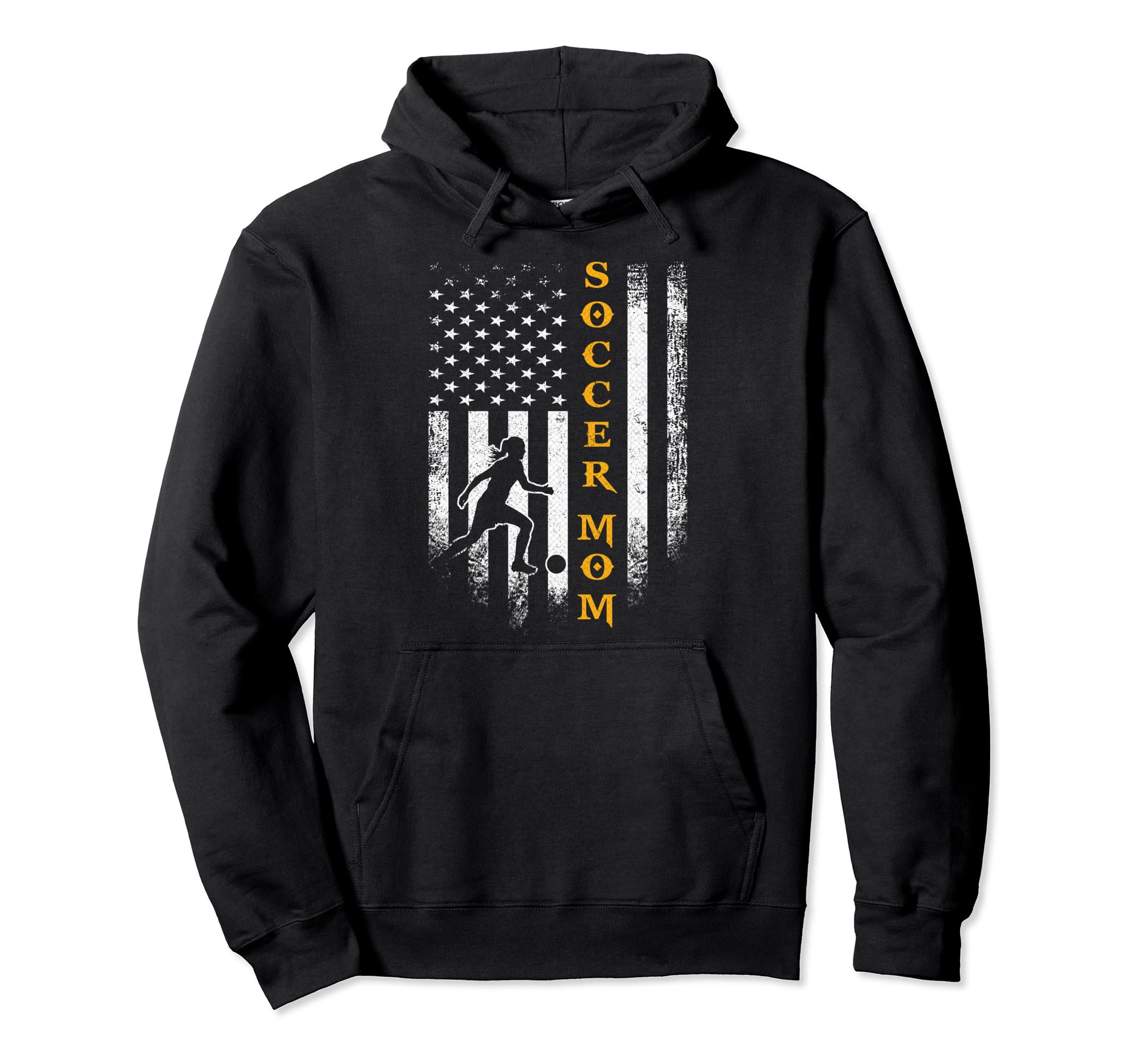 American Flag Proud Soccer Mom Hoodie - Aesthetic Graphic Men Women - T-Shirt, Sweatshirt, Hoodie