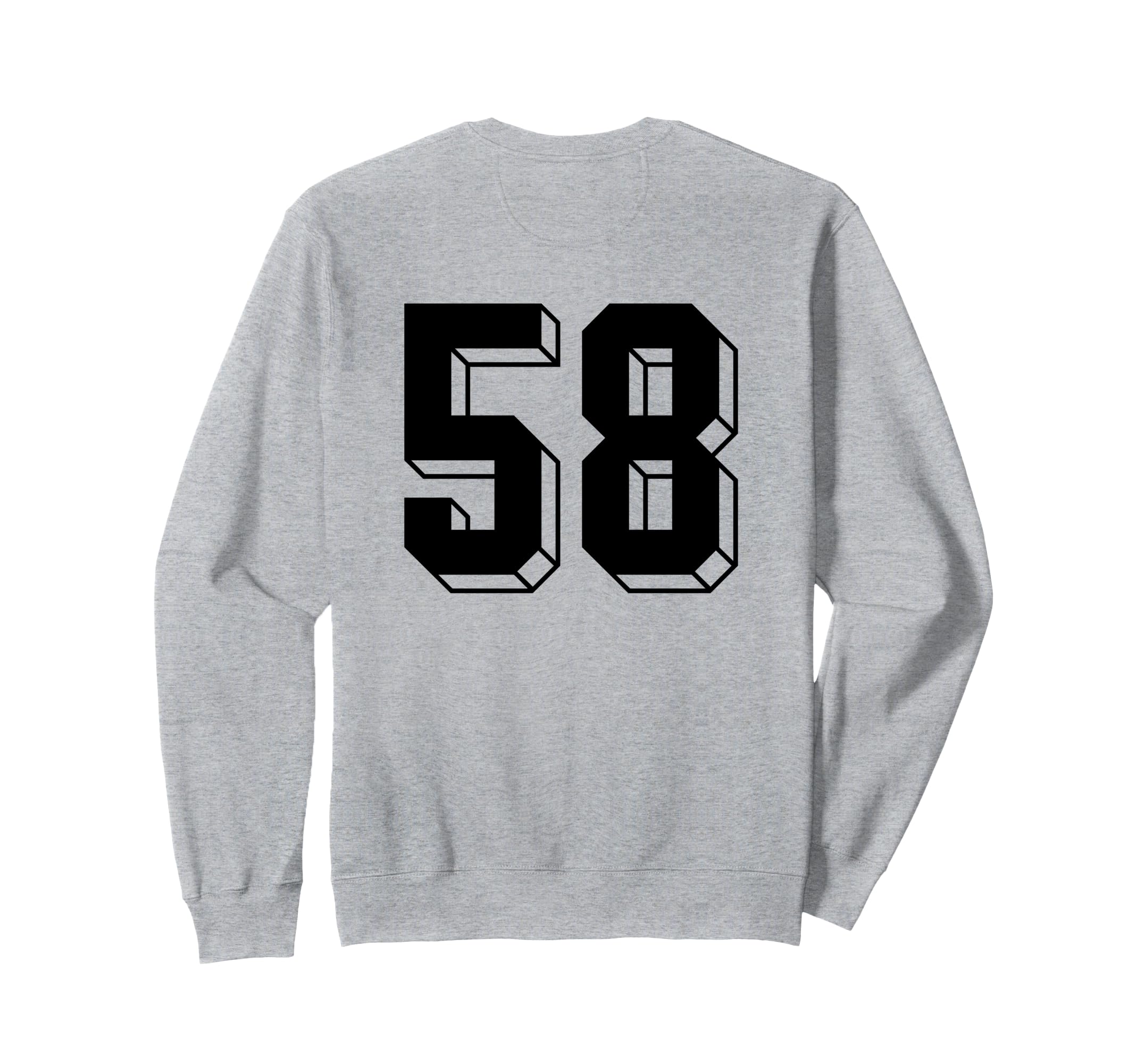Number 58 Backside 80S 90S Team Jersey Sweatshirt - Unique Graphic Unisex - T-Shirt, Sweatshirt, Hoodie