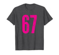 Number 67 Distressed Sport Team T-Shirt - Custom Art Print Men Women - T-Shirt, Sweatshirt, Hoodie