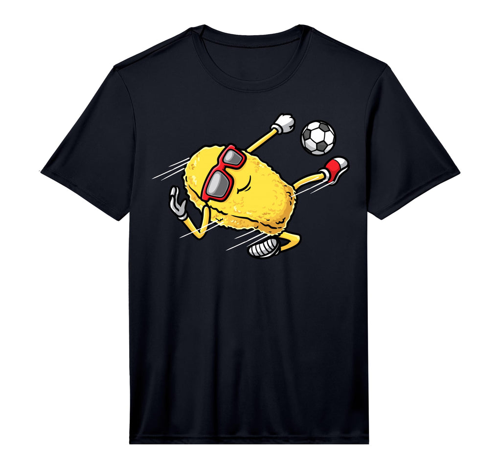 Soccer Player Chicken Nugget Playing T-Shirt - Streetwear Style Unisex - T-Shirt, Sweatshirt, Hoodie