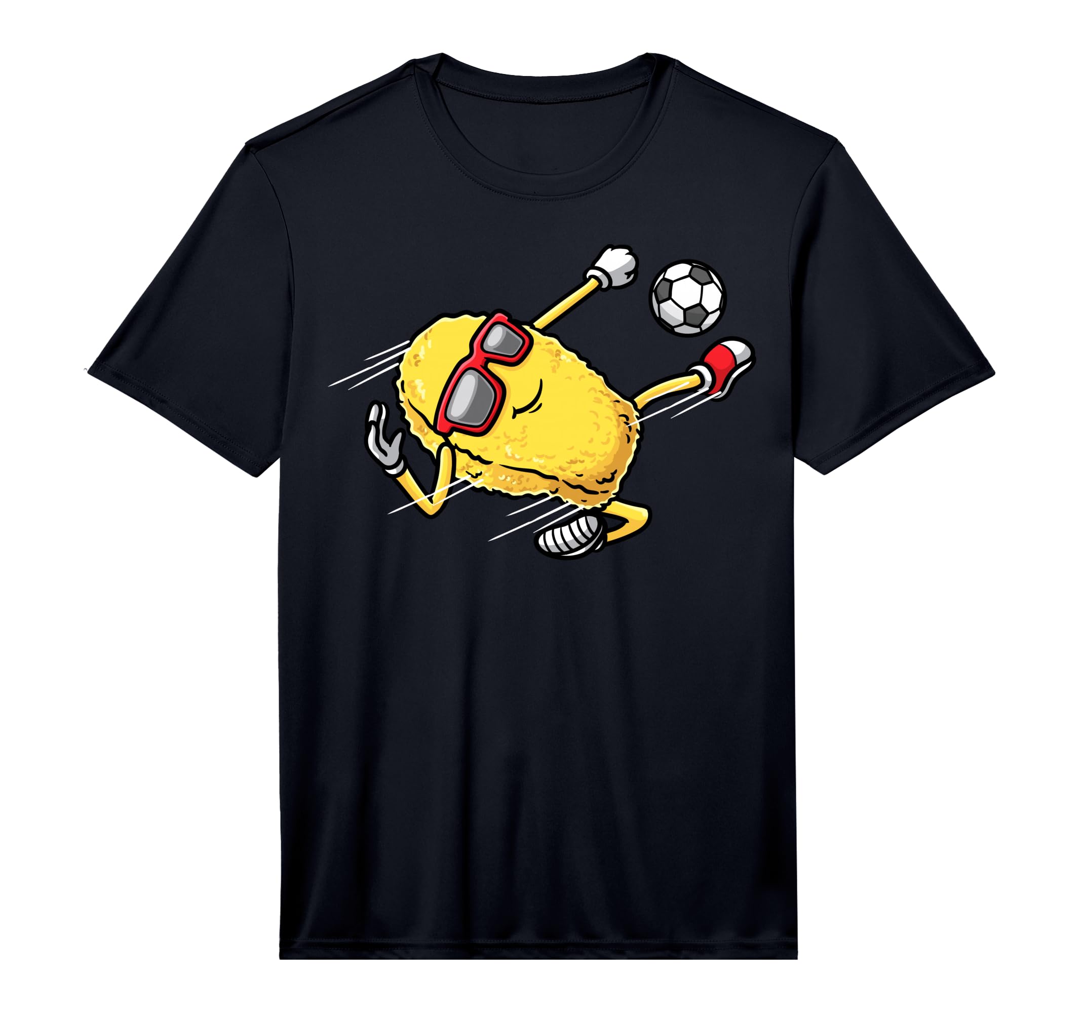 Soccer Player Chicken Nugget Playing T-Shirt - Streetwear Style Unisex - T-Shirt, Sweatshirt, Hoodie