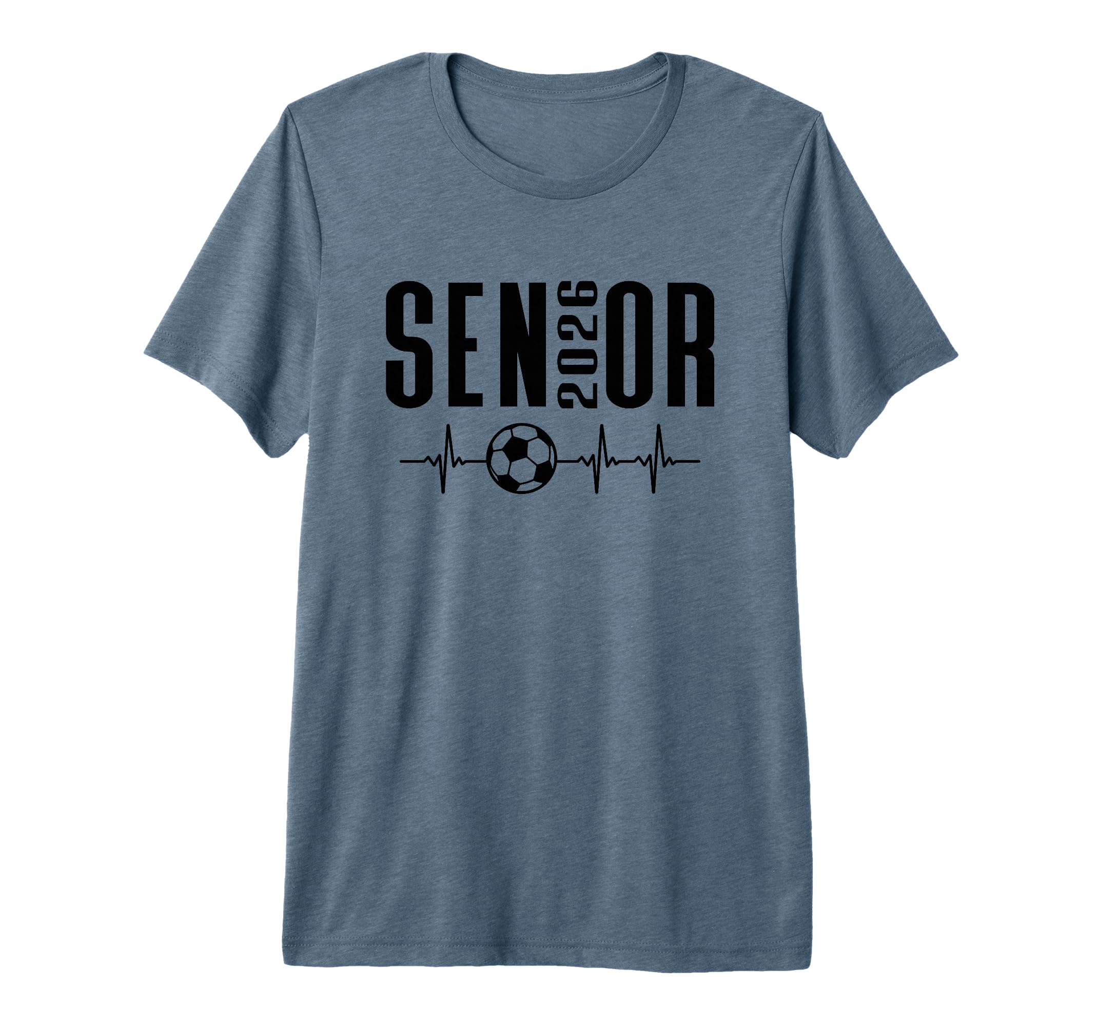 Senior 2026 Soccer Heartbeat Class T-Shirt - Aesthetic Graphic for Adults - T-Shirt, Sweatshirt, Hoodie