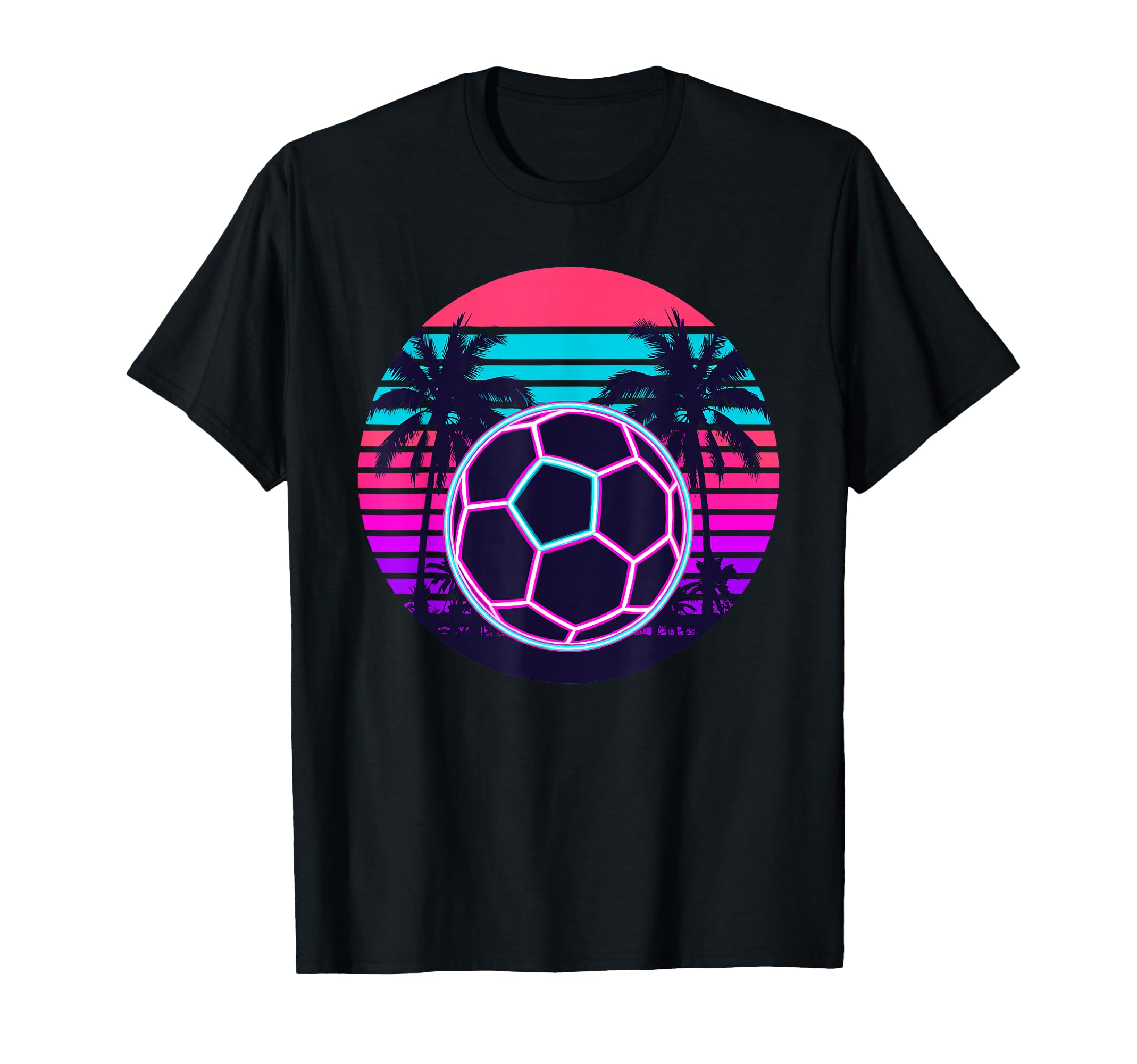 Beach Palm Soccer Ball Football T-Shirt - Novelty Apparel for Adults - T-Shirt, Sweatshirt, Hoodie