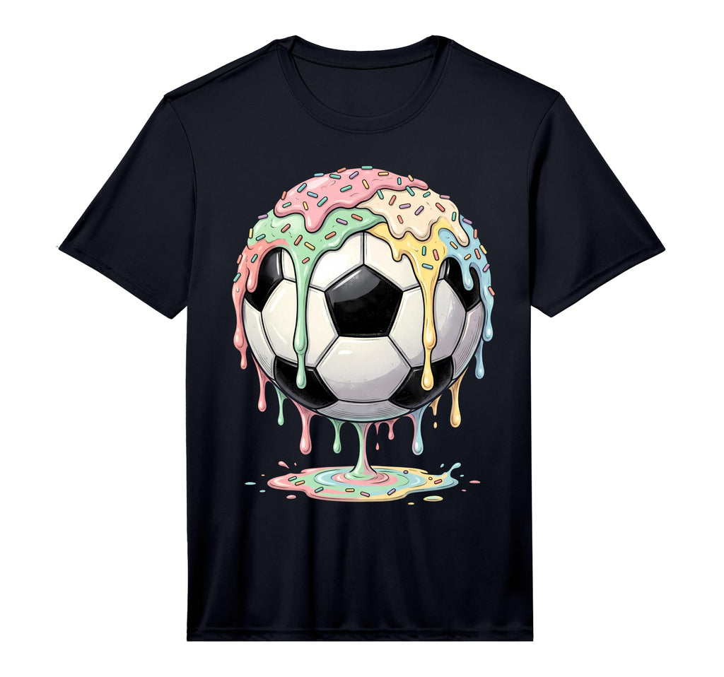 Ice Cream Drip Soccer Ball Soccer T-Shirt - Trendy Graphic Unisex - T-Shirt, Sweatshirt, Hoodie