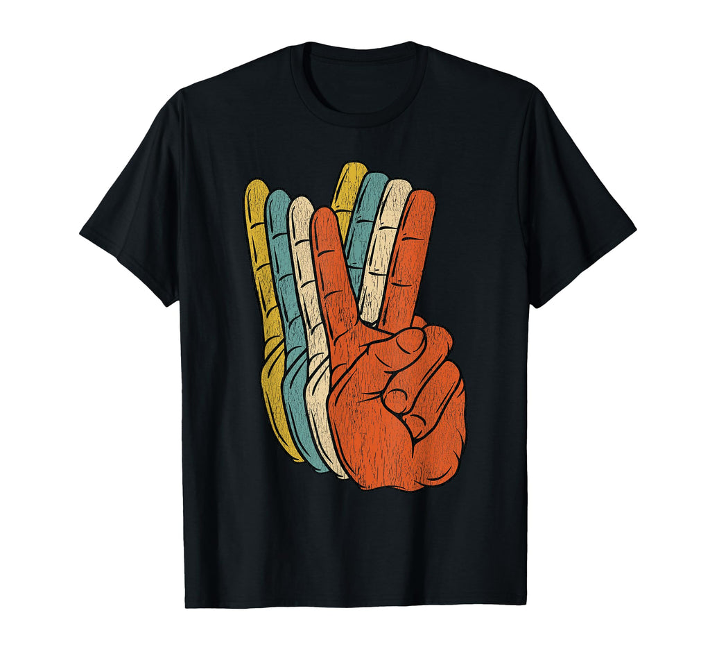 Peace 60S 70S Hippie Gift T-Shirt - Custom Art Print Unisex - T-Shirt, Sweatshirt, Hoodie