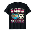 Just Who Loves Ramen And Soccer T-Shirt - Graphic Print for Adults - T-Shirt, Sweatshirt, Hoodie