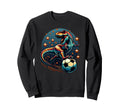 T Rex Dinosaur Kicking Soccer Ball Sweatshirt - Unique Graphic Men Women - T-Shirt, Sweatshirt, Hoodie