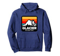 Glacier National Park Montana Sunset Hoodie - Fun Novelty Design Men Women - T-Shirt, Sweatshirt, Hoodie
