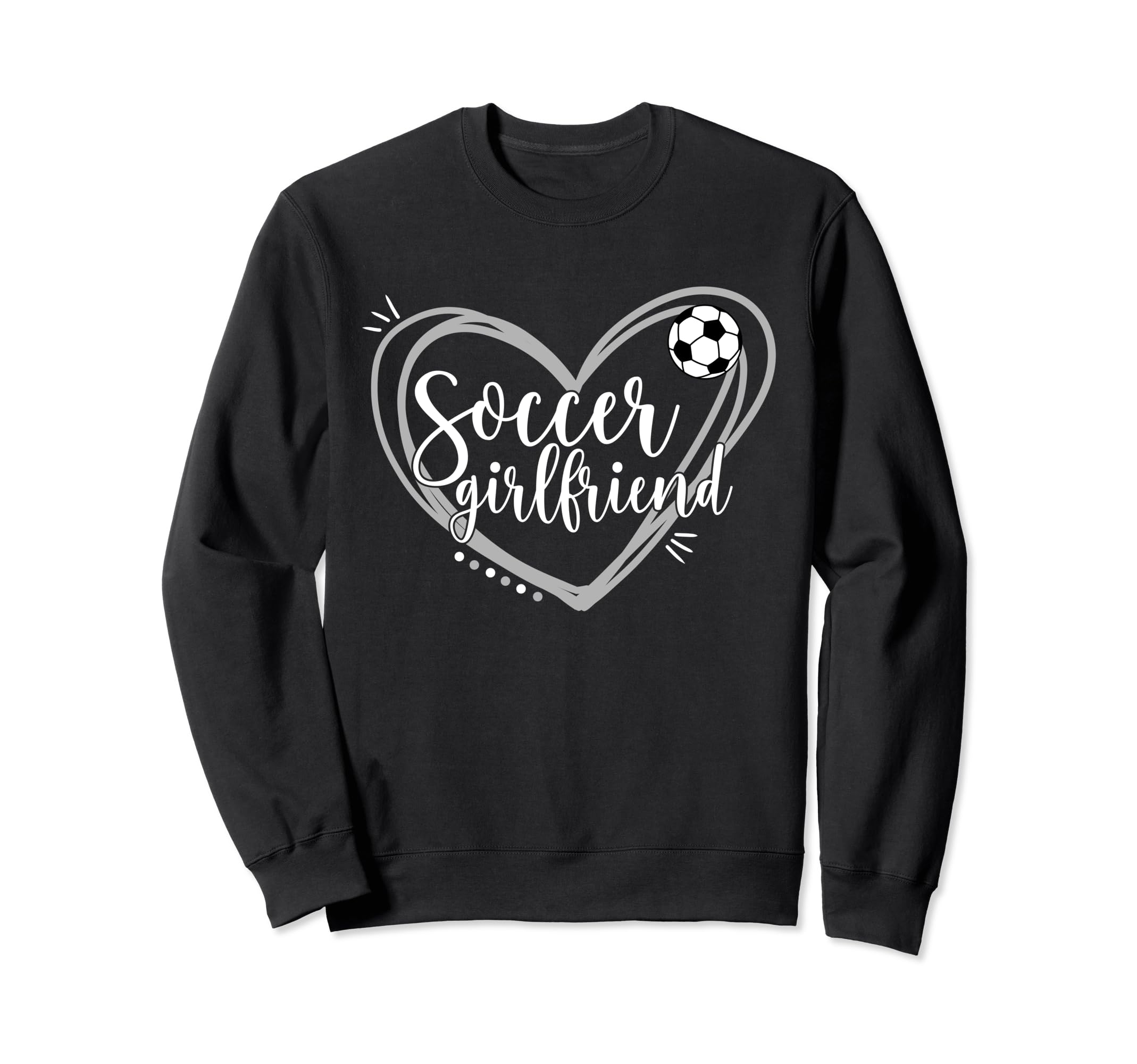 Soccer Girlfriend Heart Soccer Sweatshirt - Minimalist Print for Adults - T-Shirt, Sweatshirt, Hoodie