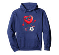 Heart Soccer Hoodie - Custom Art Print Men Women - T-Shirt, Sweatshirt, Hoodie