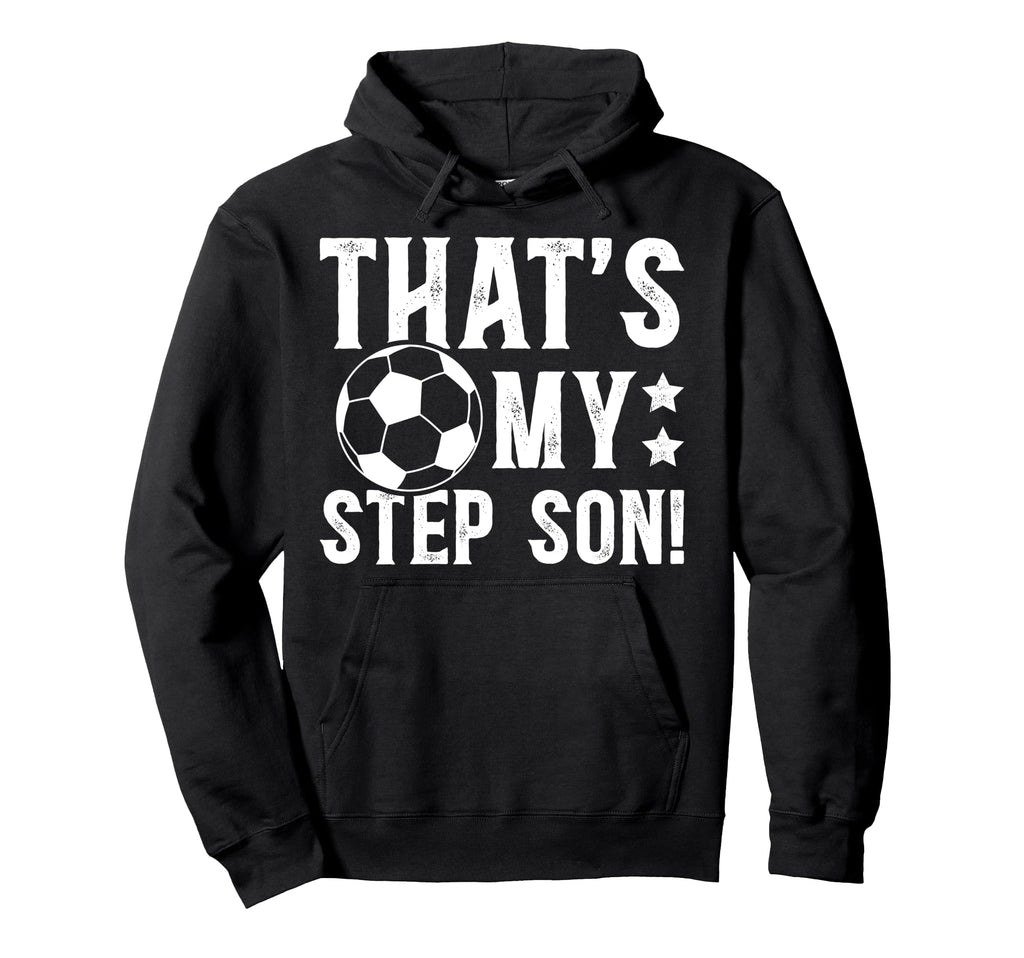 Proud Soccer Step Dad Soccer Player Hoodie - Trendy Graphic for Adults - T-Shirt, Sweatshirt, Hoodie
