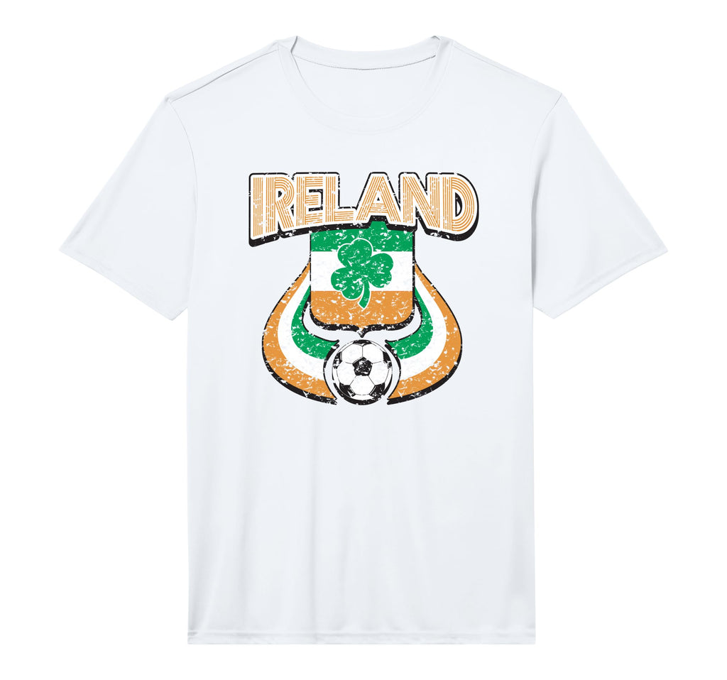 Ireland Soccer Country Flag Shield Irish T-Shirt - Custom Art Print Unisex - T-Shirt, Sweatshirt, Hoodie