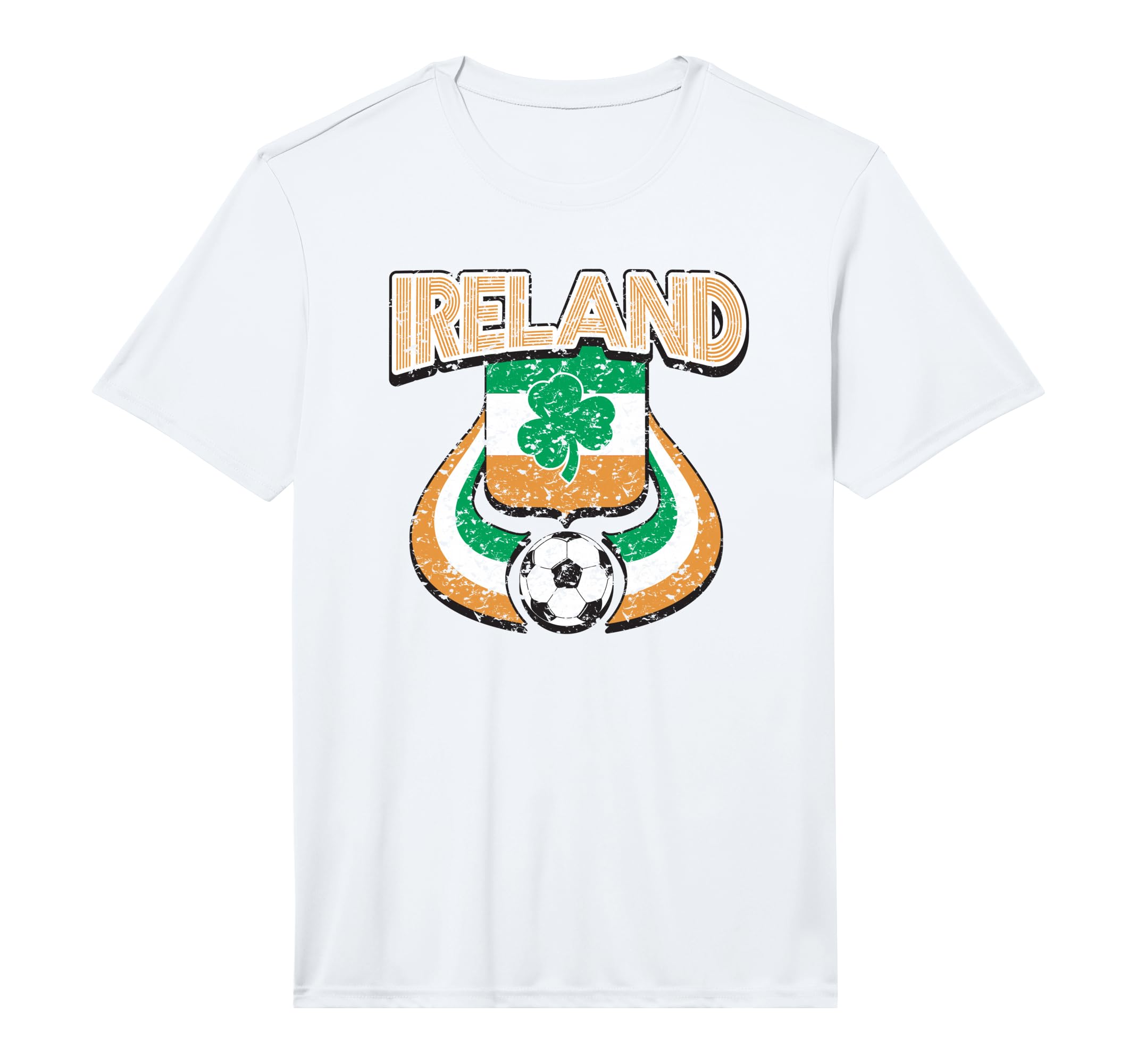Ireland Soccer Country Flag Shield Irish T-Shirt - Custom Art Print Unisex - T-Shirt, Sweatshirt, Hoodie