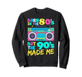 Born 80S But 90S Made Me Cassette Sweatshirt - Trendy Graphic for Adults - T-Shirt, Sweatshirt, Hoodie