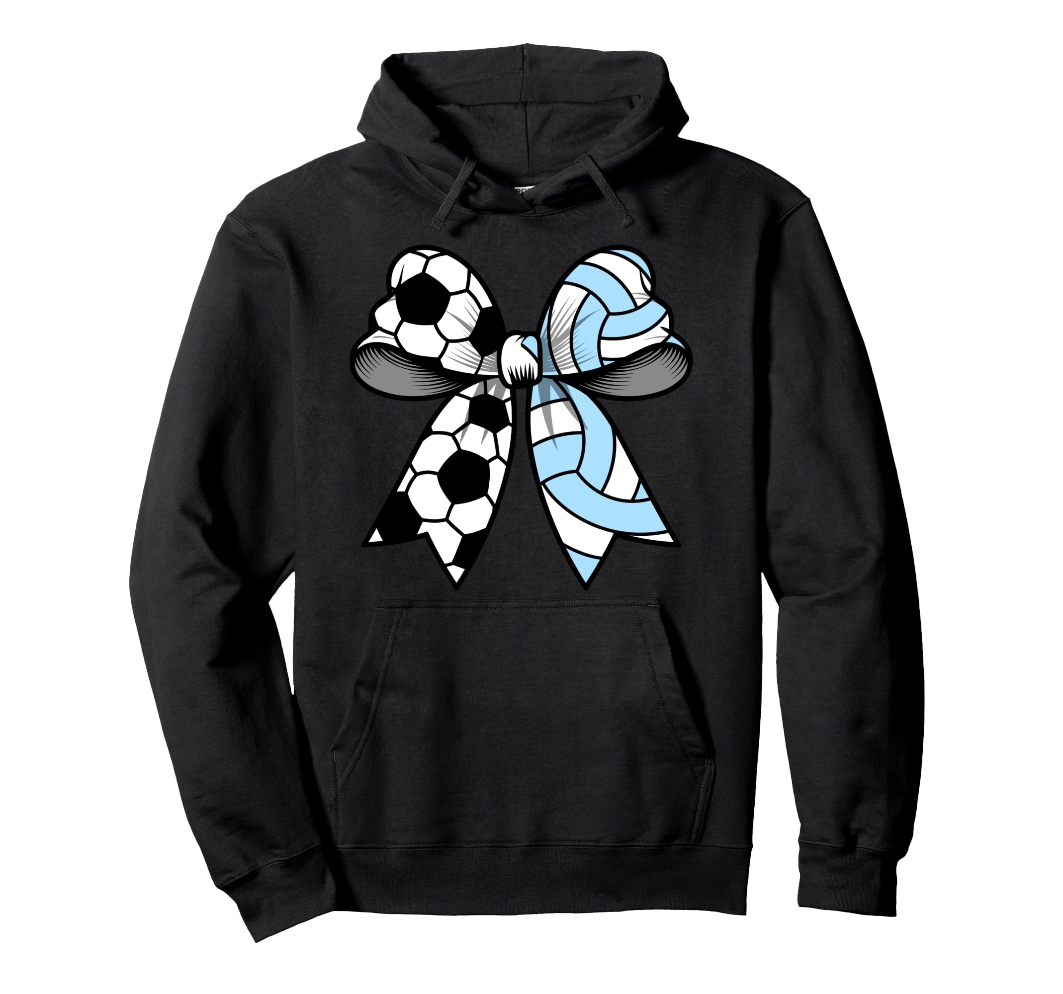 Soccer Volleyball Coquette Bow Funny Hoodie - Aesthetic Graphic Unisex - T-Shirt, Sweatshirt, Hoodie