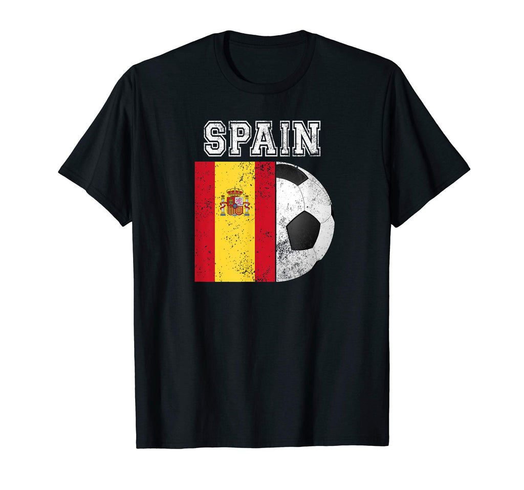 Spain Flag Soccer Futbol Football T-Shirt - Novelty Apparel Unisex - T-Shirt, Sweatshirt, Hoodie