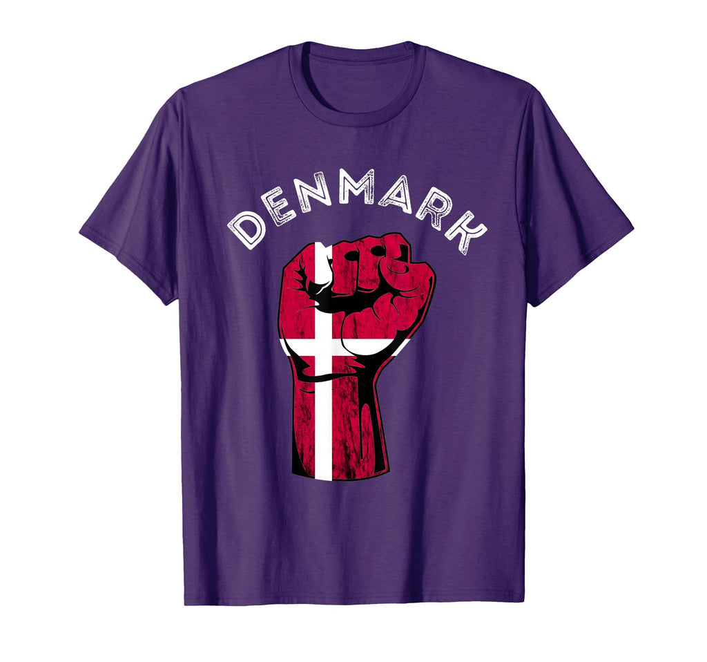 Denmark Handfist Power Denmark Flag T-Shirt - Aesthetic Graphic for Adults - T-Shirt, Sweatshirt, Hoodie