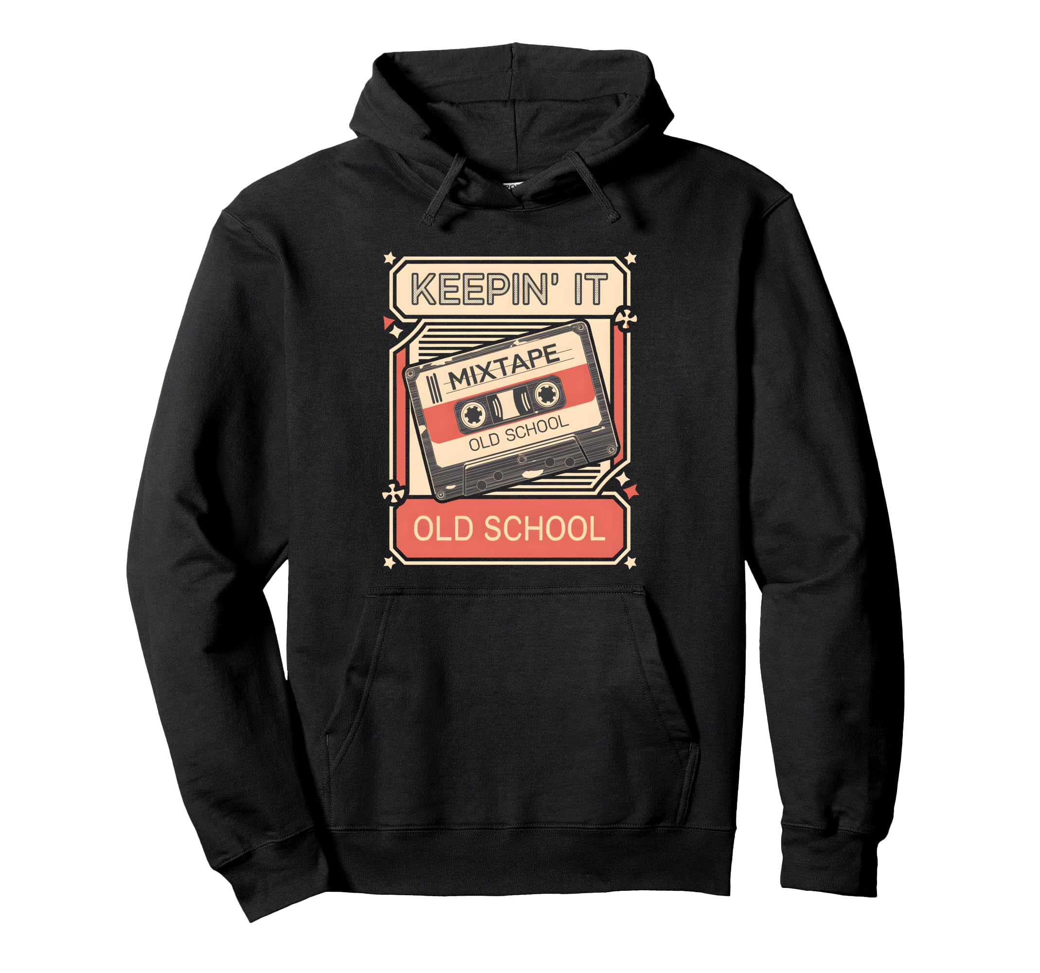 Old School Hip Hop 80S 90S Cassette Tape Hoodie - Custom Art Print Unisex - T-Shirt, Sweatshirt, Hoodie