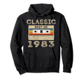 1983 37Th Birthday Gifts Cassette Tape Hoodie - Fun Novelty Design Unisex - T-Shirt, Sweatshirt, Hoodie