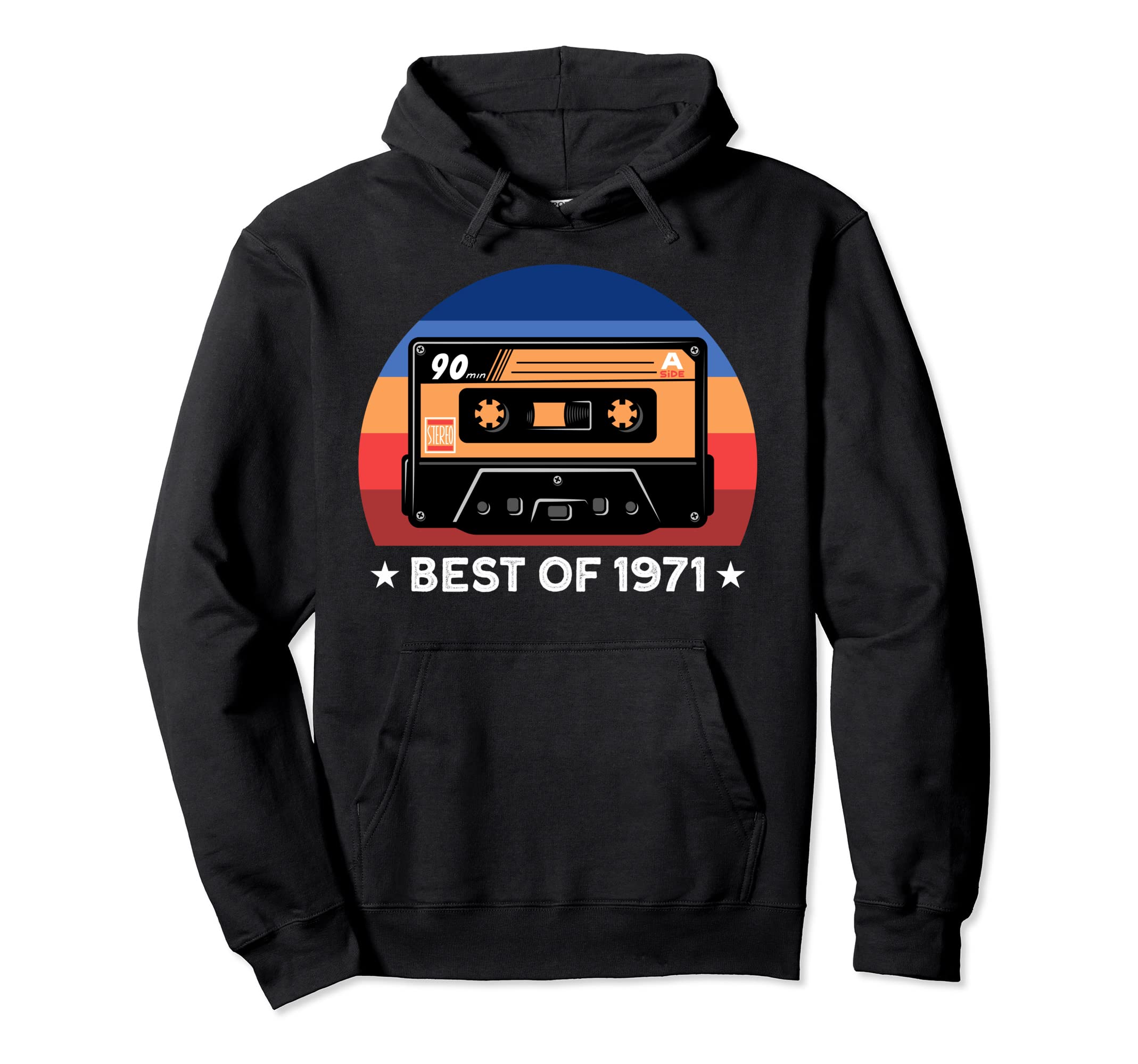 Birthday 1971 Cassette Tape Hoodie - Novelty Apparel for Adults - T-Shirt, Sweatshirt, Hoodie