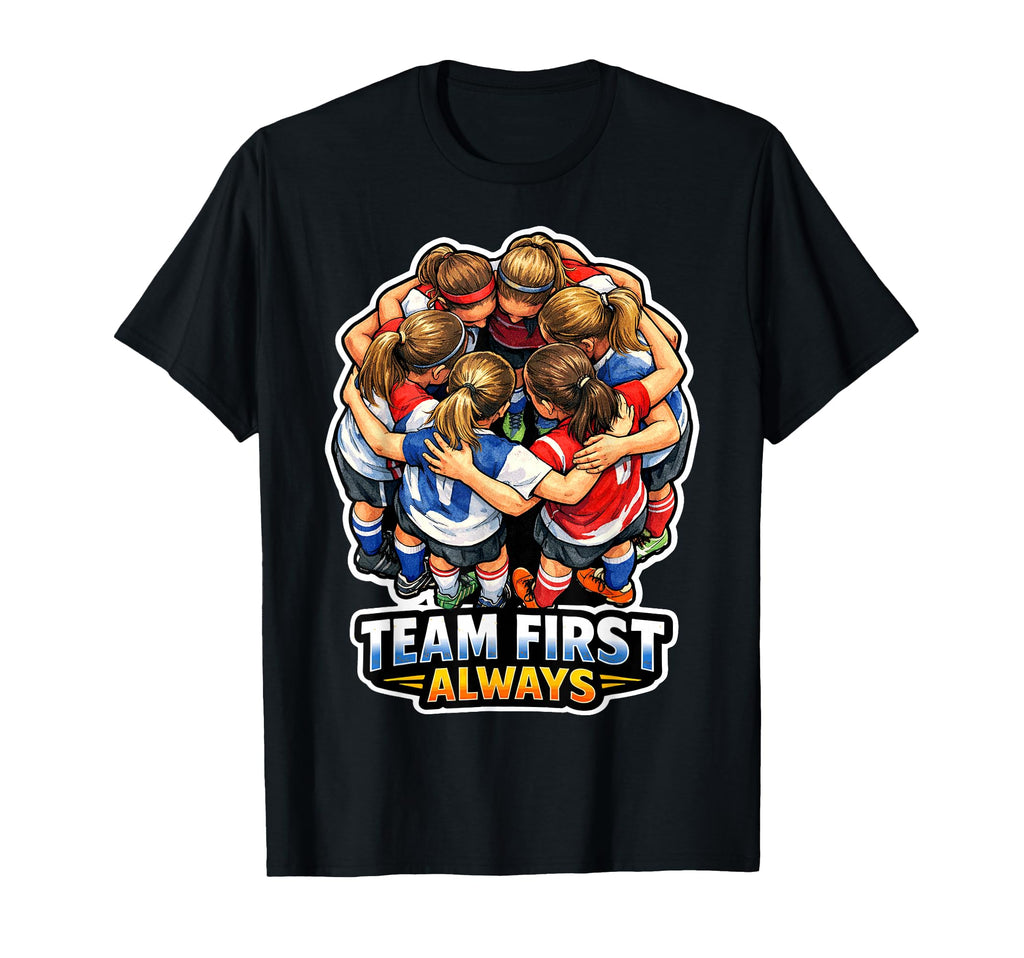 Soccer Huddle Team First Always Spirit T-Shirt - Unique Graphic Men Women - T-Shirt, Sweatshirt, Hoodie