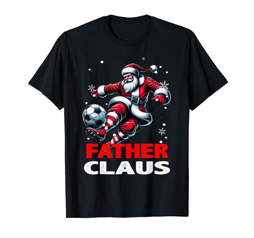 Soccer Father Claus Family Matching T-Shirt - Minimalist Print Men Women - T-Shirt, Sweatshirt, Hoodie