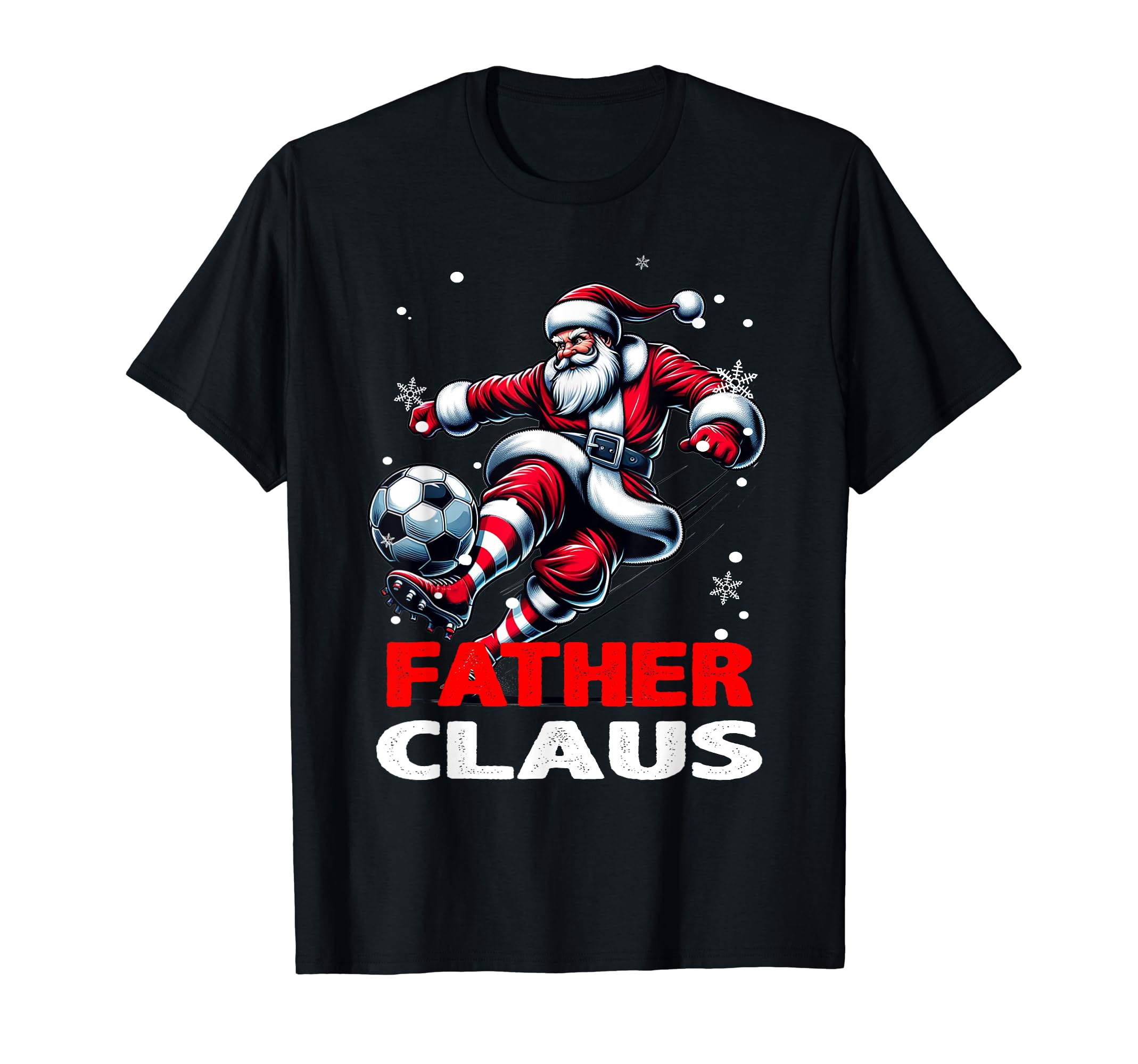 Soccer Father Claus Family Matching T-Shirt - Minimalist Print Men Women - T-Shirt, Sweatshirt, Hoodie