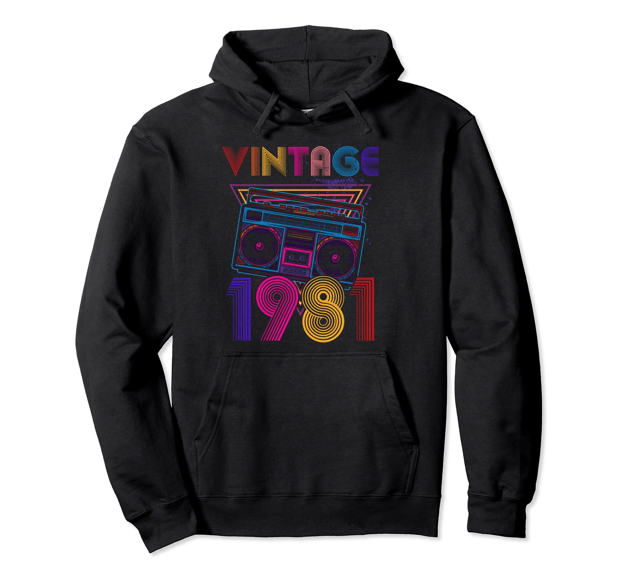 Born 1981 41St Birthday Cassette Tape Hoodie - Unique Graphic Unisex - T-Shirt, Sweatshirt, Hoodie