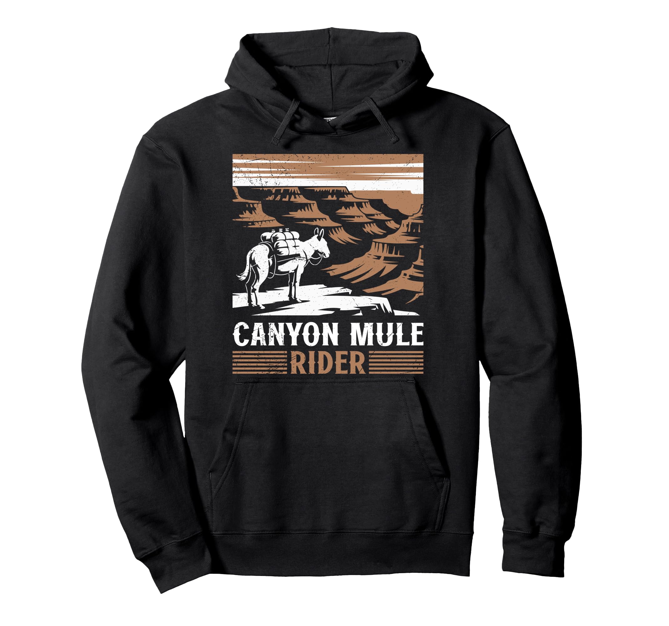 Grand Canyon Mule Rider Arizona Funny Hoodie - Custom Art Print for Adults - T-Shirt, Sweatshirt, Hoodie