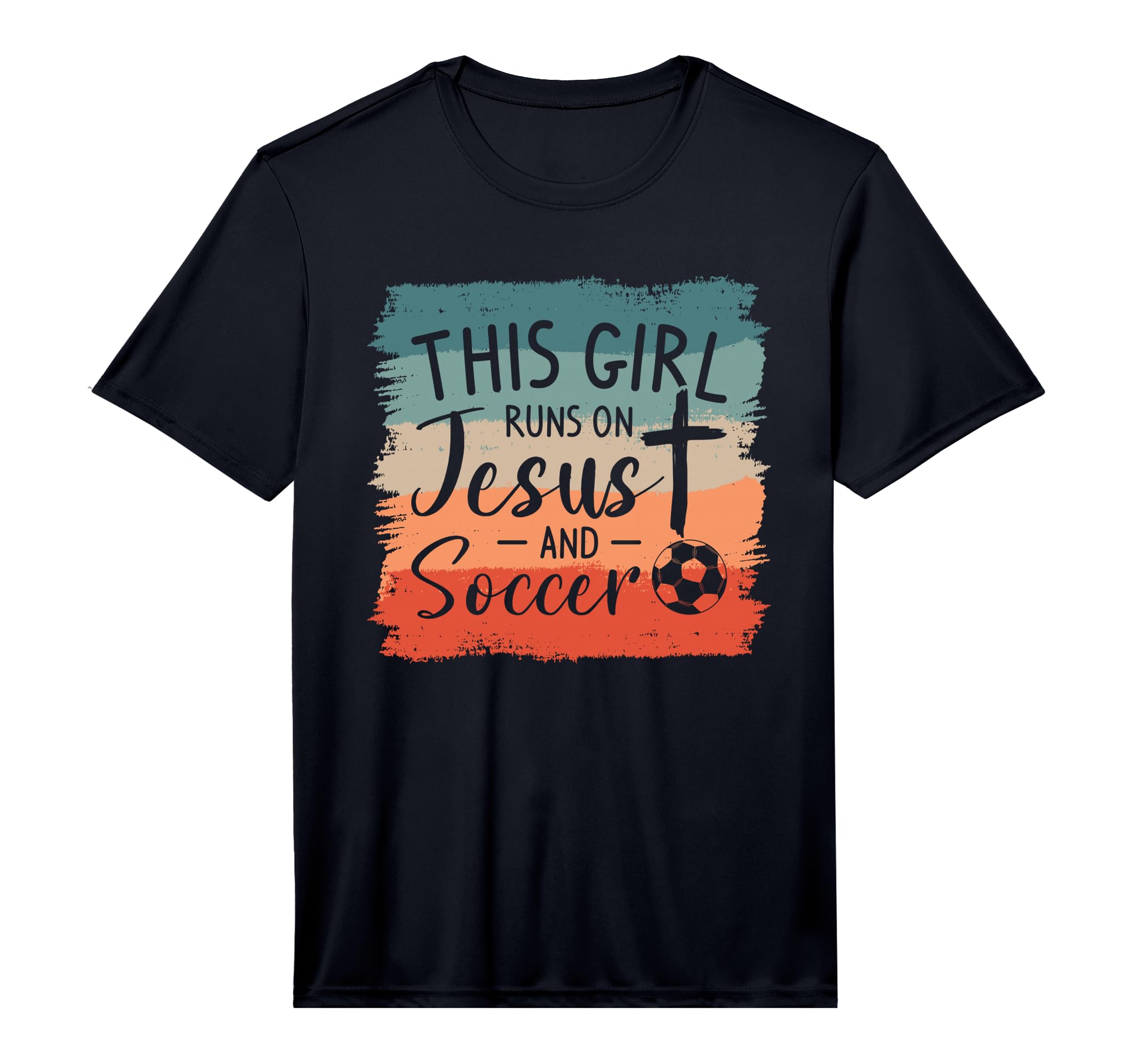 Mens This Runs Jesus And Soccer T-Shirt - Custom Art Print Men Women - T-Shirt, Sweatshirt, Hoodie