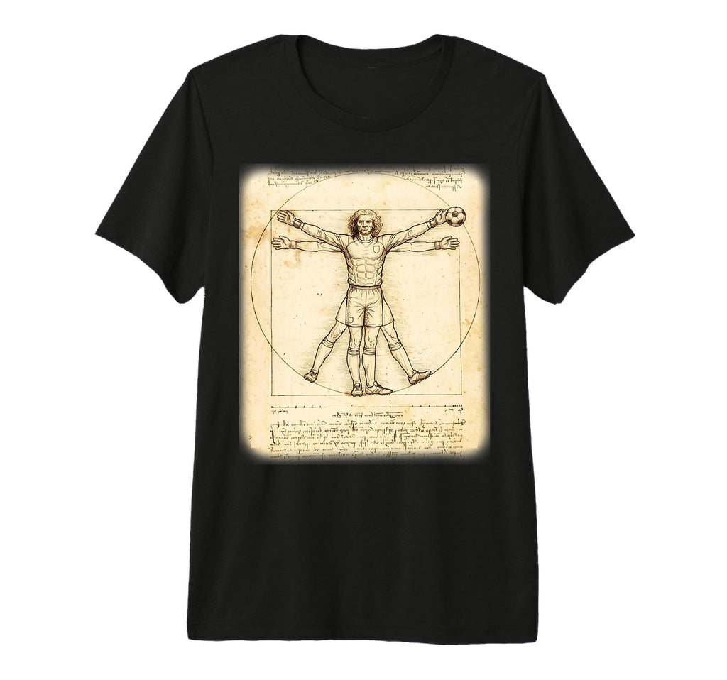 Renaissance Vitruvian Goalie T-Shirt - Fun Novelty Design for Adults - T-Shirt, Sweatshirt, Hoodie
