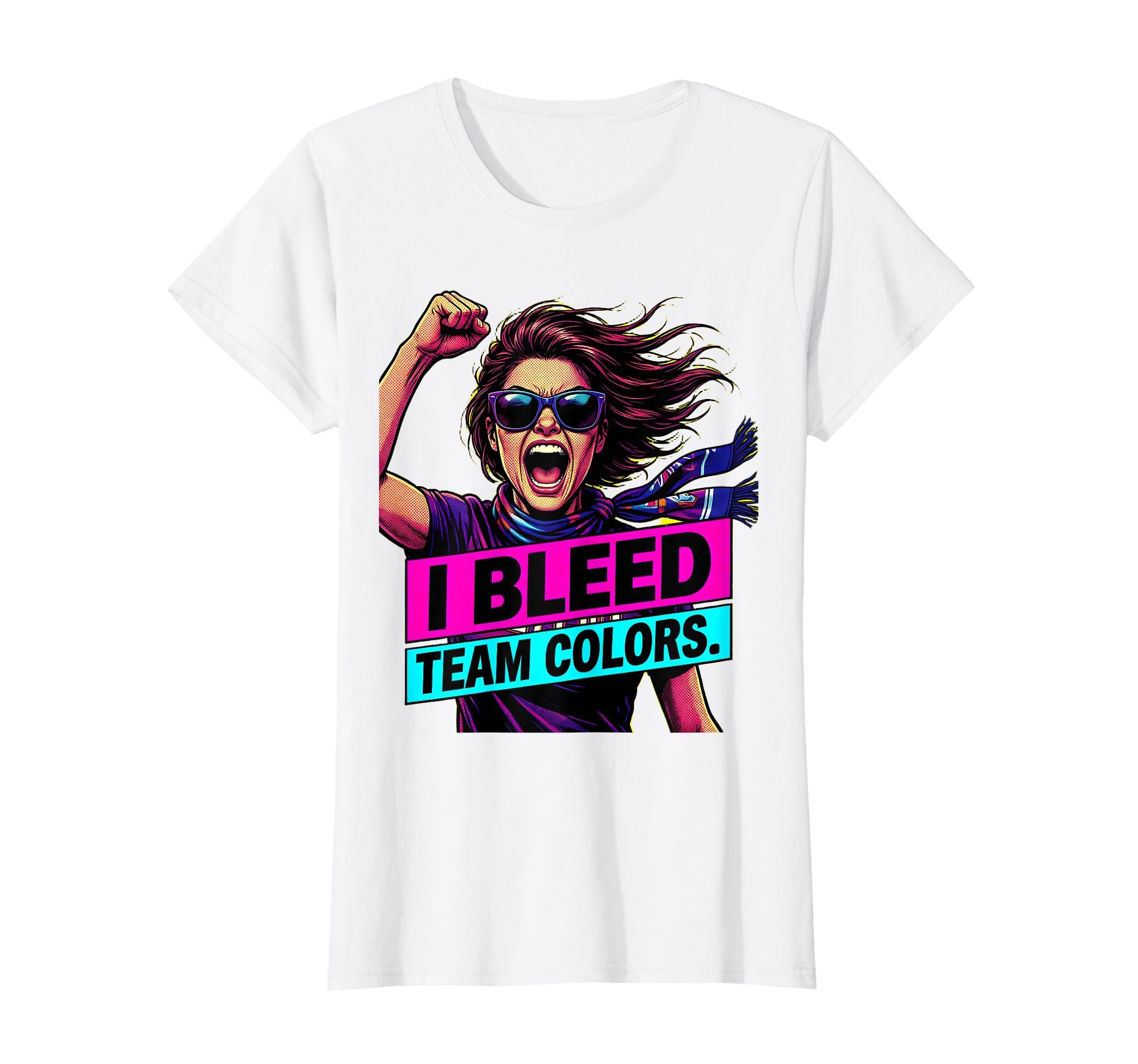 I Bleed Team Colors Proud Soccer T-Shirt - Casual Everyday Wear Men Women - T-Shirt, Sweatshirt, Hoodie