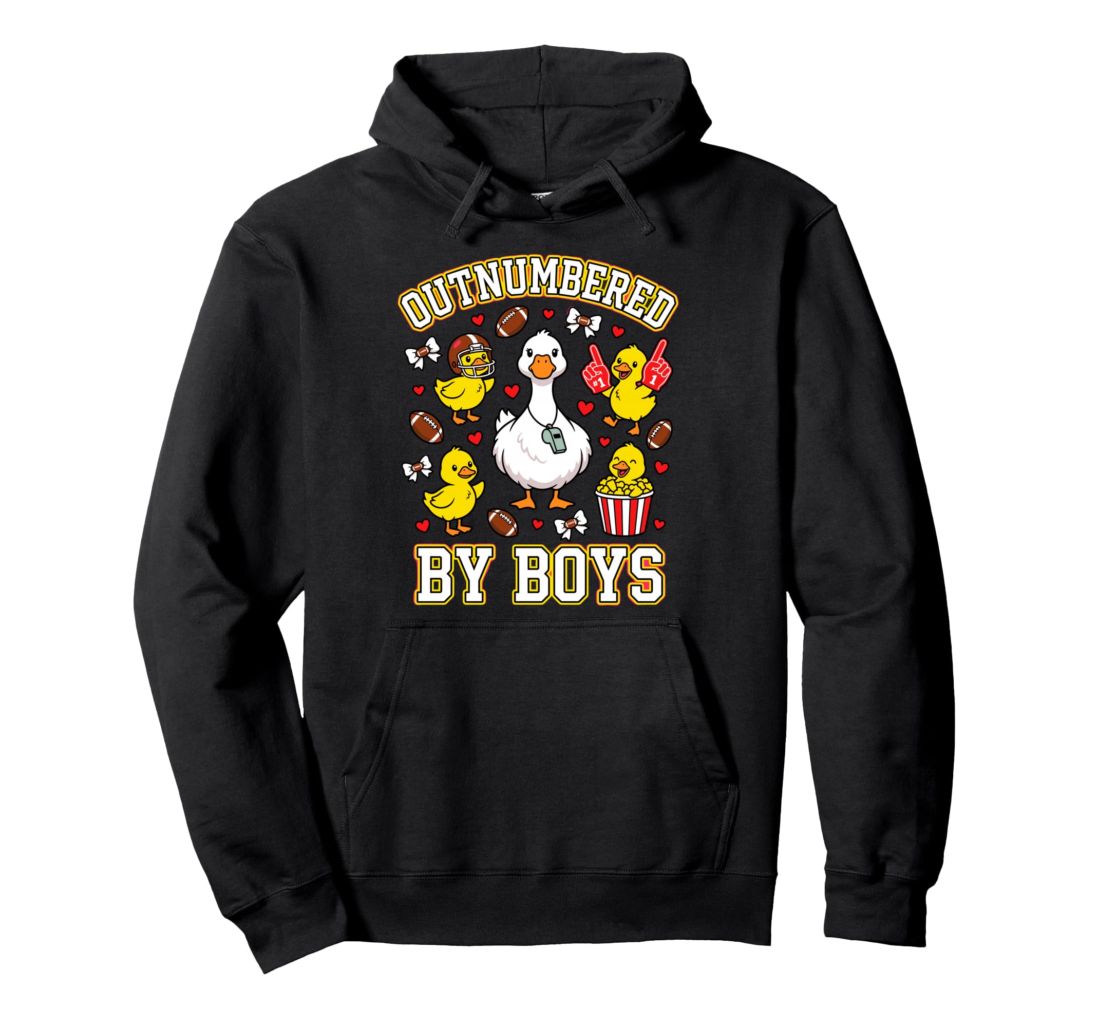 Outnumbered Ducklings Football Soccer Hoodie - Unique Graphic for Adults - T-Shirt, Sweatshirt, Hoodie