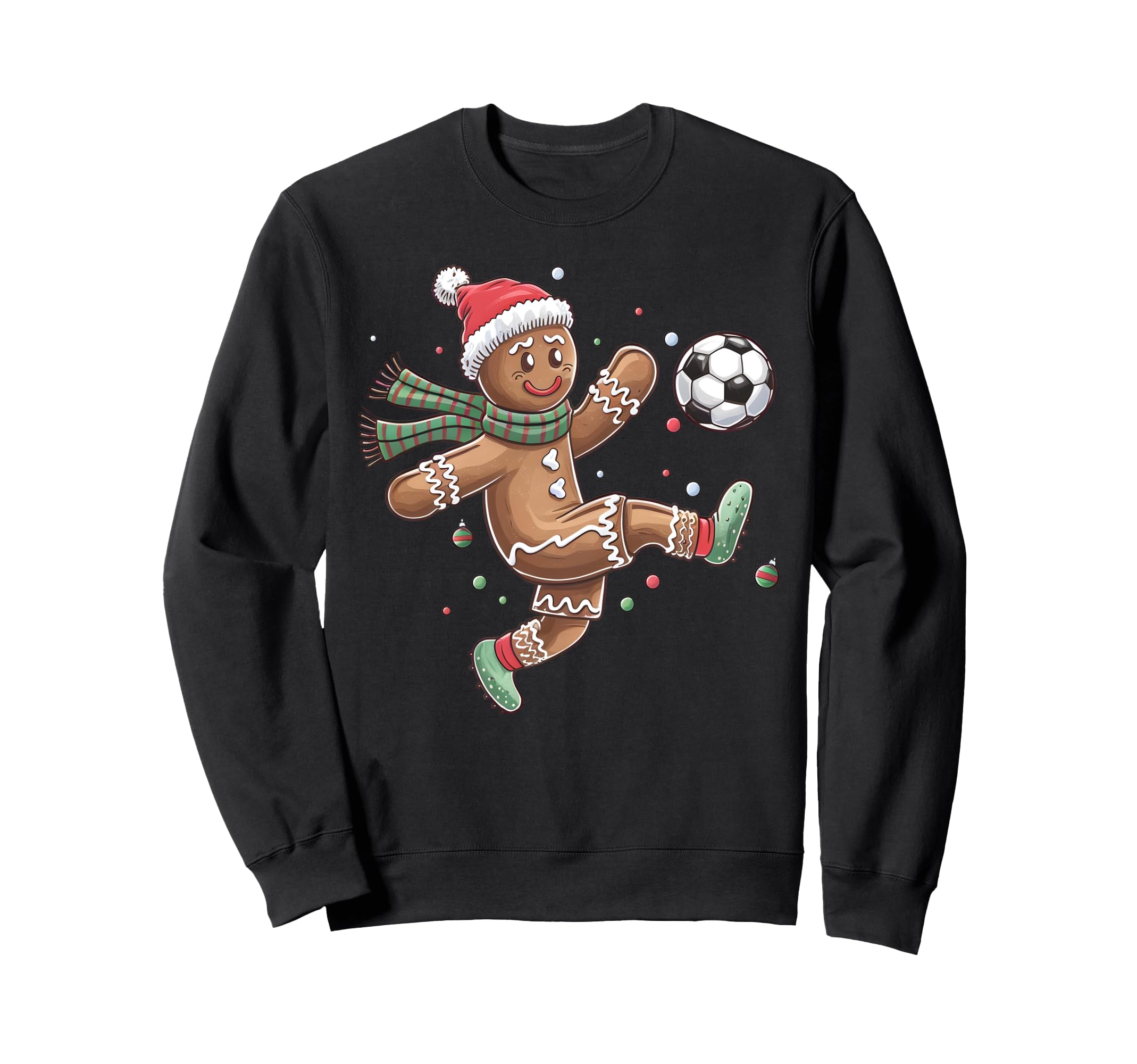 Gingerbread Soccer Player Cookie Sweatshirt - Trendy Graphic for Adults - T-Shirt, Sweatshirt, Hoodie