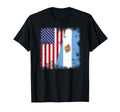 Half Argentinian Flag Argentina Usa T-Shirt - Streetwear Style Men Women - T-Shirt, Sweatshirt, Hoodie