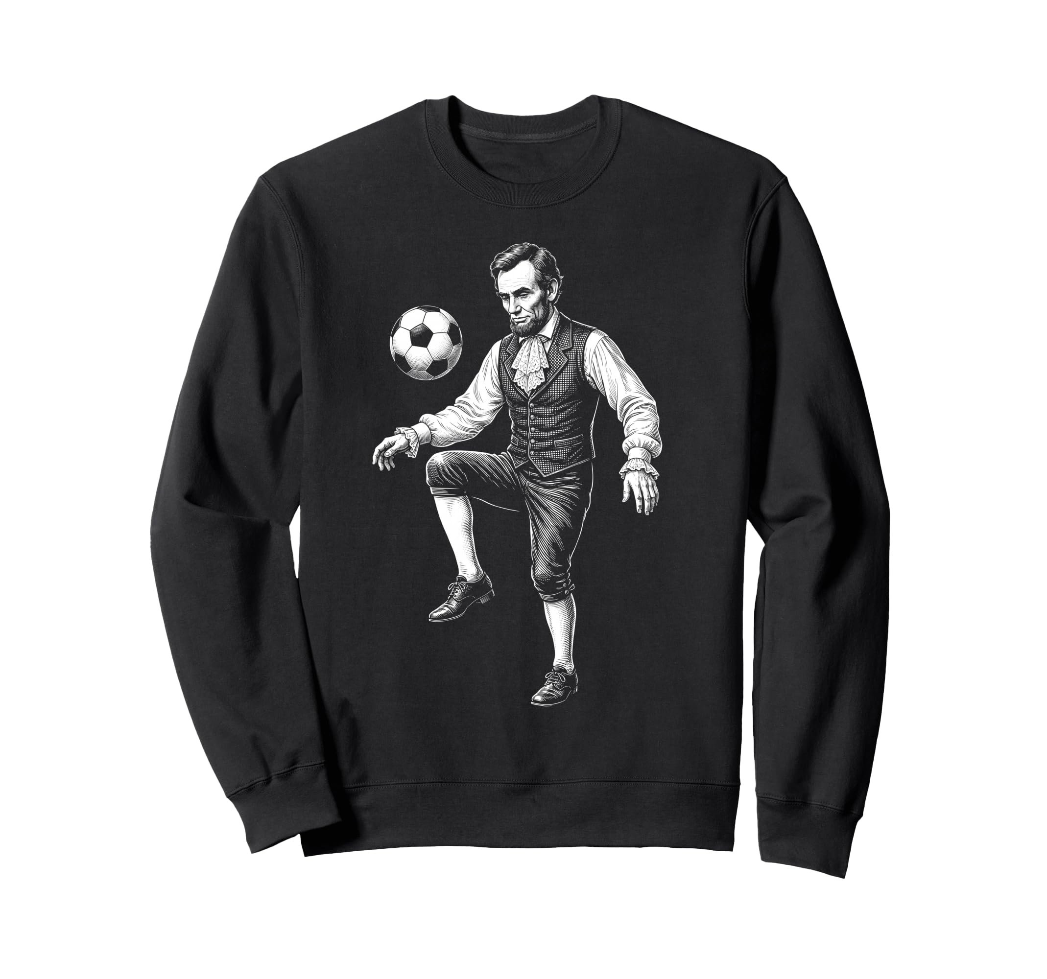 Abraham Lincoln President Playing Sweatshirt - Novelty Apparel for Adults - T-Shirt, Sweatshirt, Hoodie