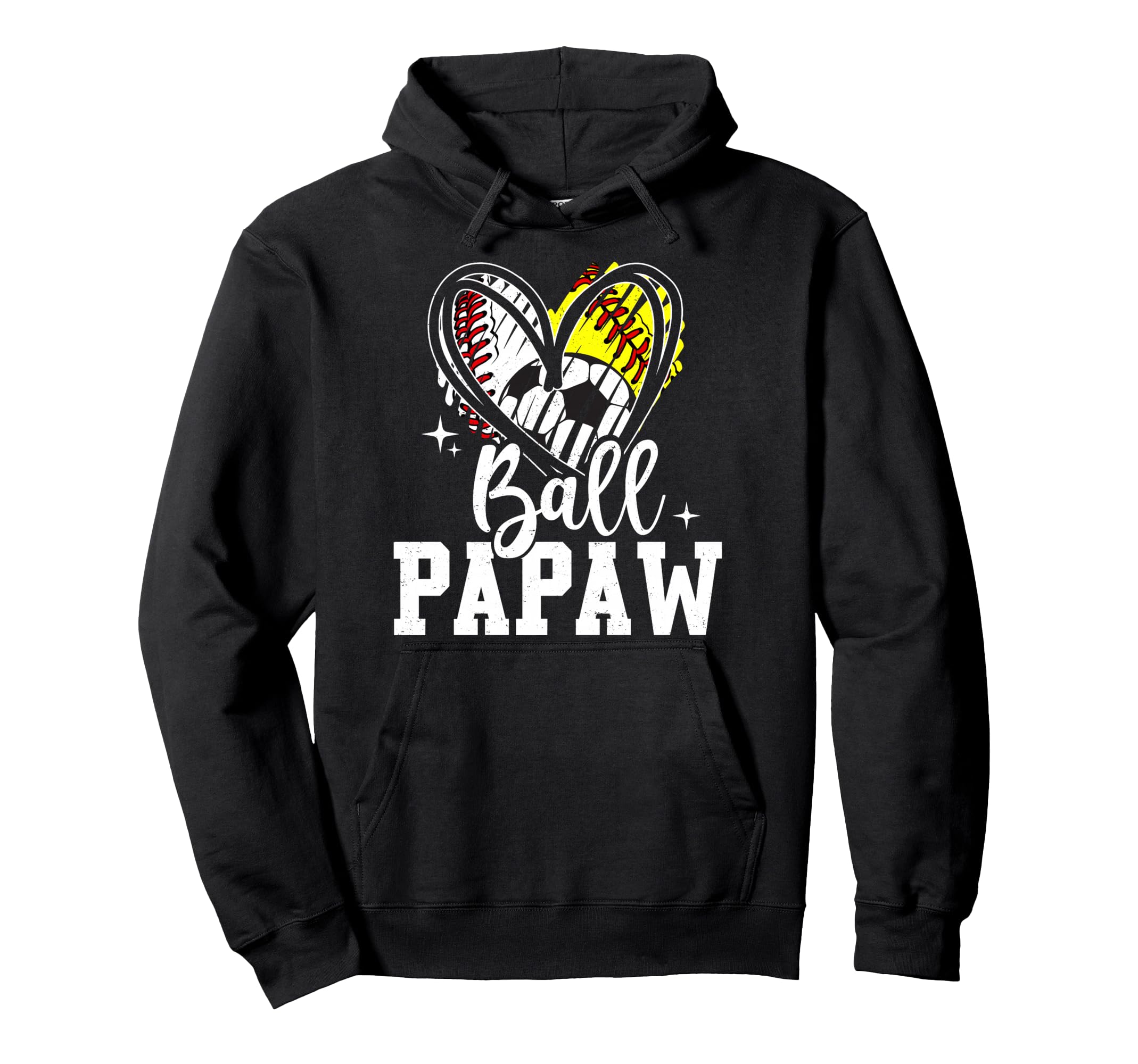 Ball Papaw Baseball Softball Soccer Papaw Hoodie - Graphic Print Unisex - T-Shirt, Sweatshirt, Hoodie