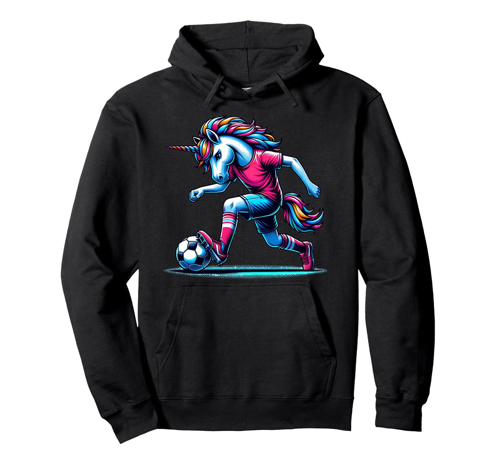 Footballer Unicorn Fans Soccer Team Hoodie - Custom Art Print Men Women - T-Shirt, Sweatshirt, Hoodie