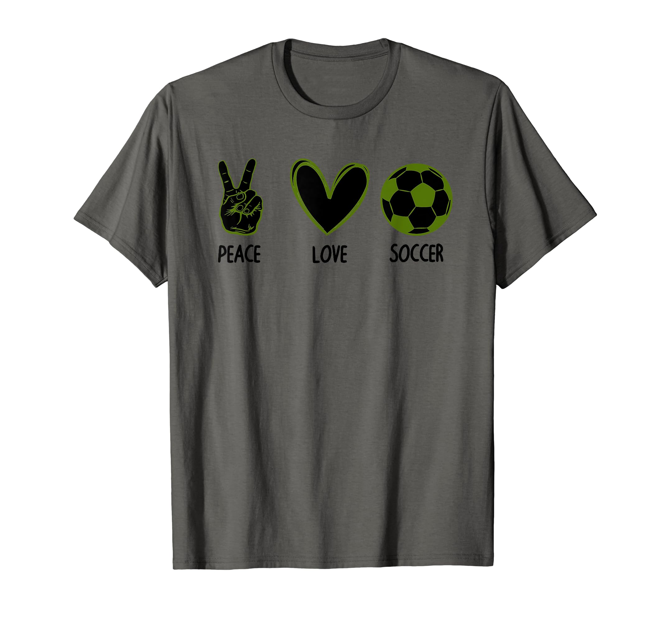 Soccer Peace Love Football Sports Lovers T-Shirt - Graphic Print Men Women - T-Shirt, Sweatshirt, Hoodie