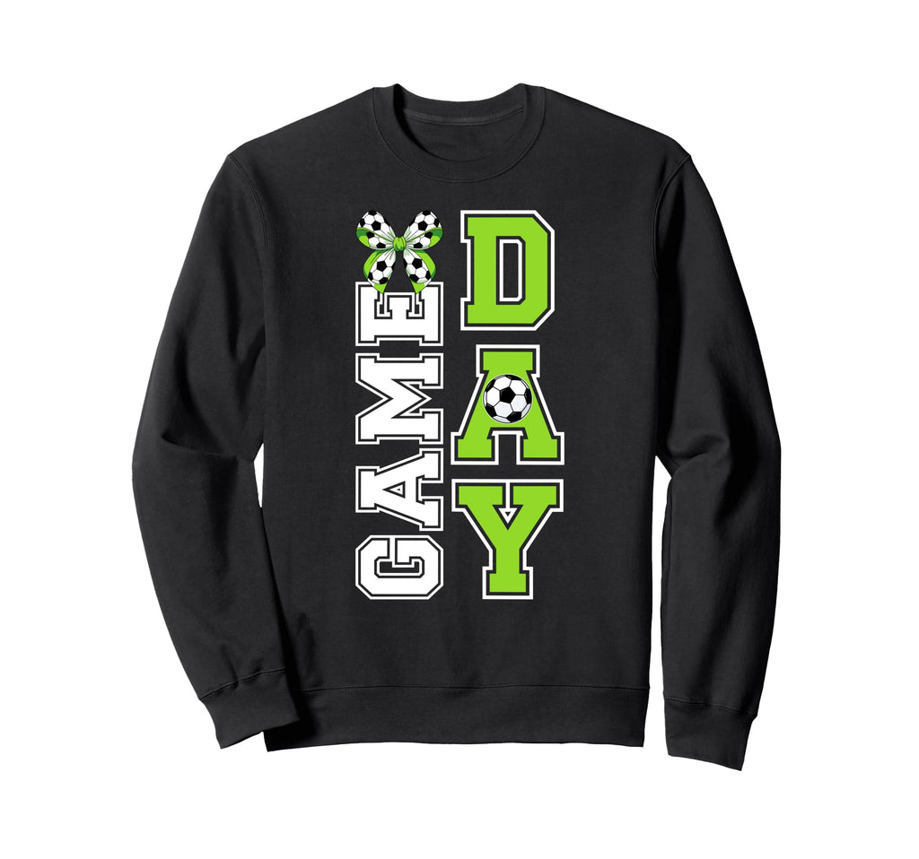 Soccer Game Day Bow Game Day Soccer Sweatshirt - Trendy Graphic for Adults - T-Shirt, Sweatshirt, Hoodie