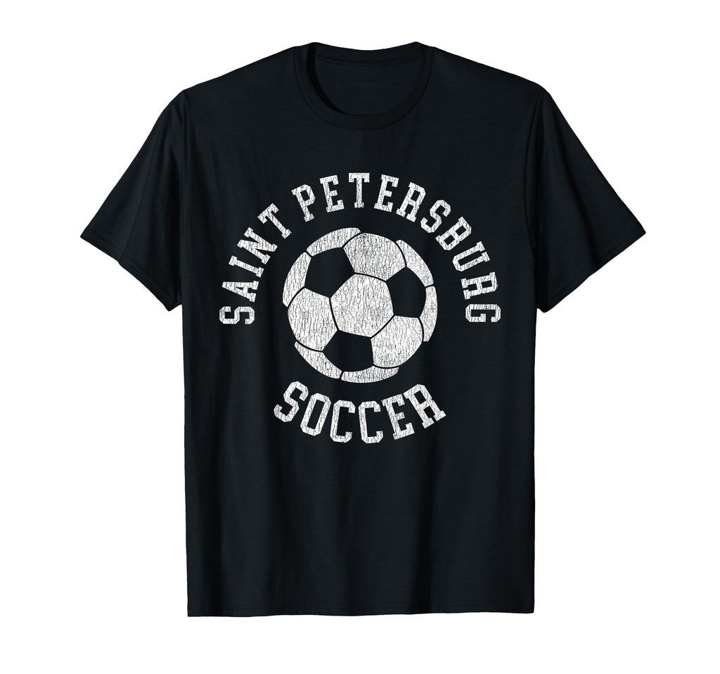 Saint Petersburg Soccer Distressed 90S T-Shirt - Minimalist Print Unisex - T-Shirt, Sweatshirt, Hoodie