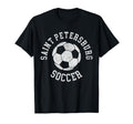 Saint Petersburg Soccer Distressed 90S T-Shirt - Minimalist Print Unisex - T-Shirt, Sweatshirt, Hoodie