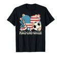 Peace Love Soccer Lover American Flag T-Shirt - Streetwear Style Unisex - T-Shirt, Sweatshirt, Hoodie